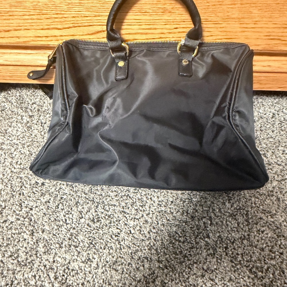 Victoria's Secret Black Satchel Handbag Pink Lining - Picture 4 of 5